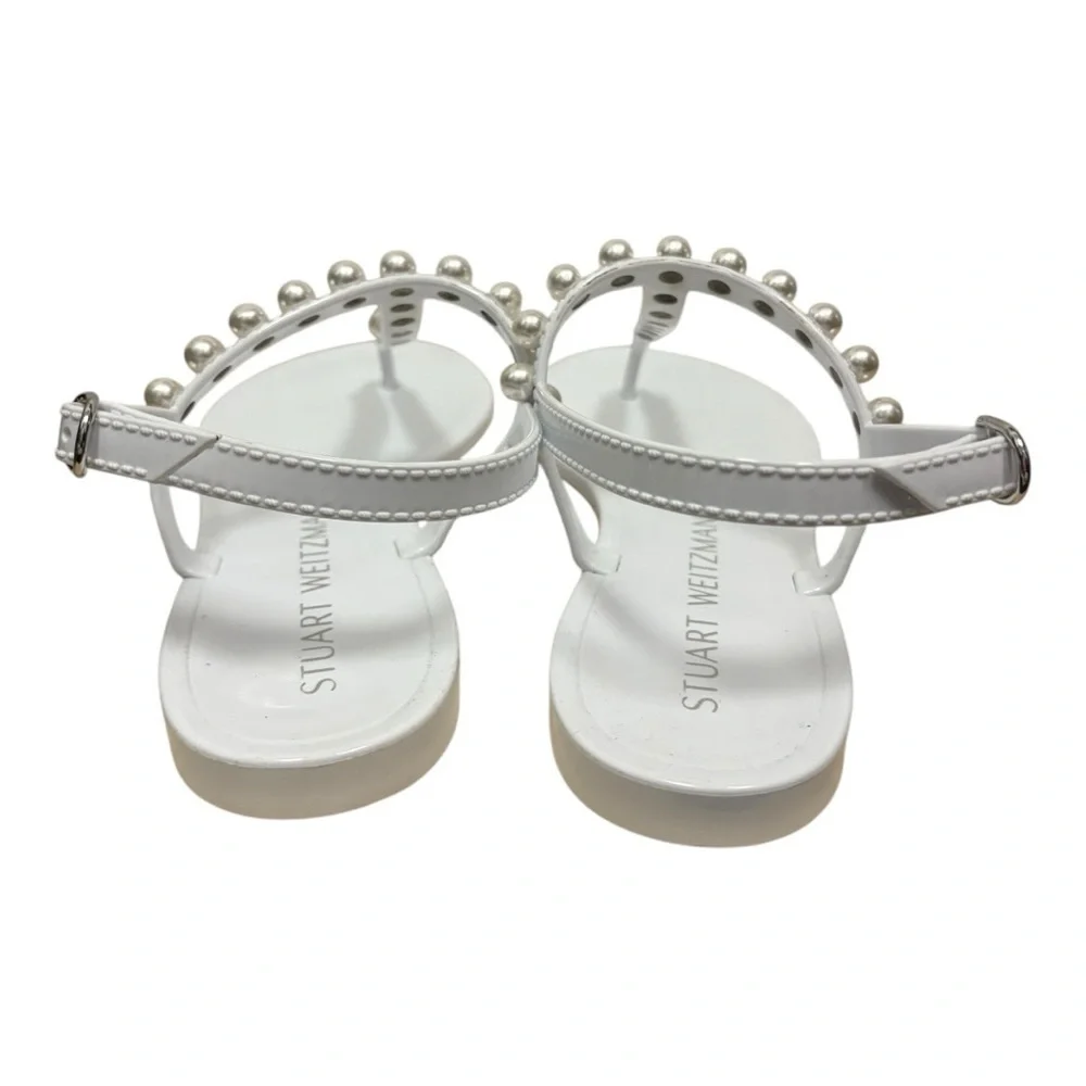 Stuart Weitzman Goldie Jelly Sandals White Size 8
